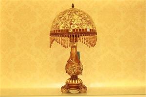 臥室中式古銅臺燈 布藝燈罩 書房古銅臺燈 STD58613