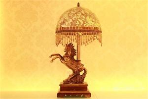 中式古銅臺燈 布藝燈罩 STD58614