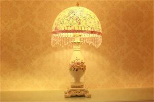 中式風(fēng)格臺燈 陶瓷+布藝 STD58615