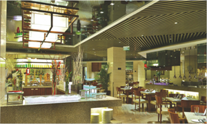 【酒店餐廳】?jī)?yōu)質(zhì)鋼材+米白色布藝燈罩吊燈燈具