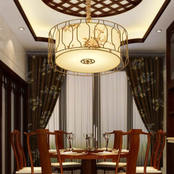 現(xiàn)代中式餐廳小吊燈 布藝 仿古中式餐廳包廂吊燈