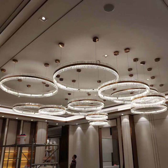 酒店大堂燈飾，源頭酒店燈廠定制