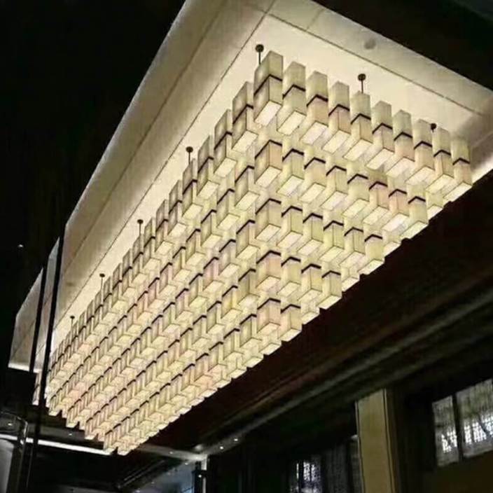 酒店大廳吸頂燈，源頭酒店燈廠