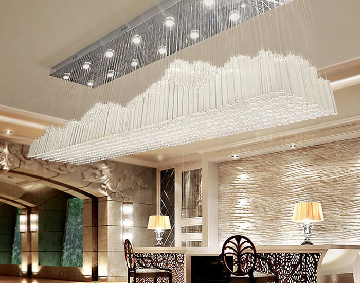 酒店前臺吊燈，前臺接待大廳吊燈定制