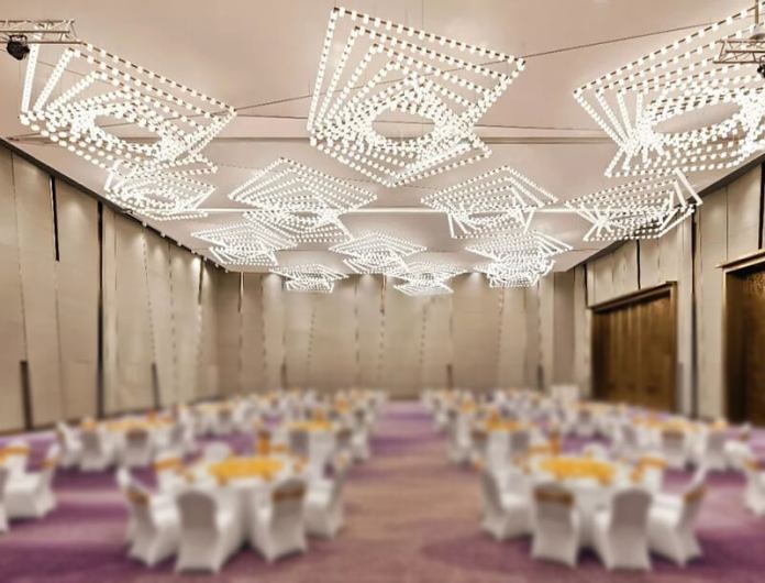 酒店天花吊燈，酒店藝術(shù)頂燈定制