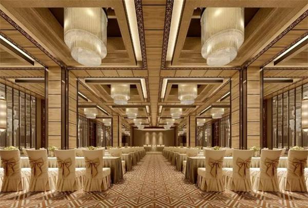 大型酒店宴會廳優(yōu)質(zhì)水晶燈定制效果圖 一站式廠家供貨