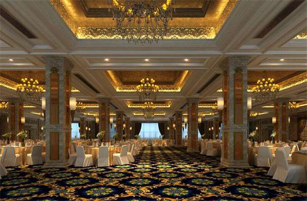 經(jīng)典歐式風(fēng)格酒店宴會(huì)廳大型吊燈廠家定制安裝效果圖