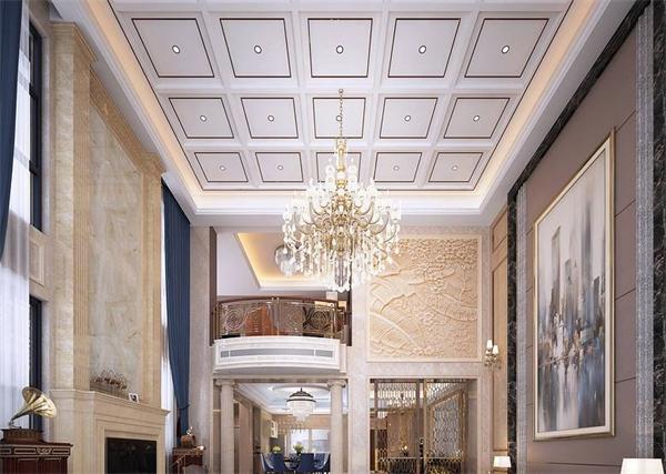 高檔別墅歐式風格客廳裝修大型吊燈廠家定制 一站式供貨更劃算