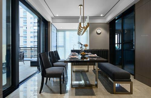 高檔別墅現(xiàn)代風格輕奢餐廳吊燈定制效果圖 廠家直供