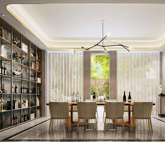 別墅餐廳現(xiàn)代簡約風格小吊燈設計效果圖 燈具廠家直供安裝