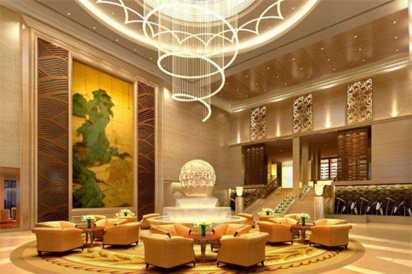 星級酒店大堂燈具設計效果圖案例   水晶燈廠家一站式直供調(diào)試