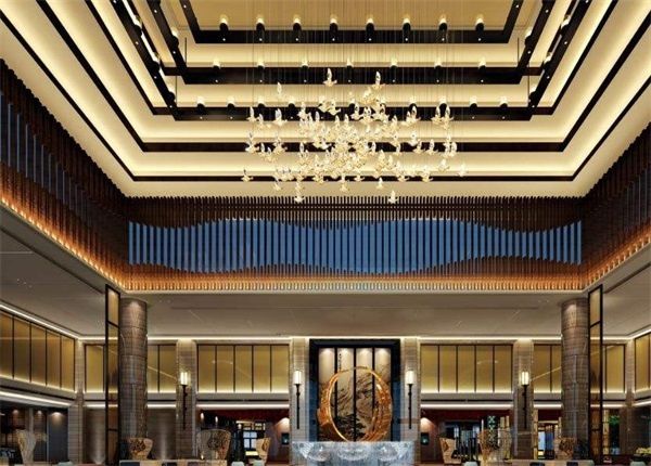 供應星級酒店大堂藝術燈具定制效果圖 一站式定制發(fā)貨調(diào)試