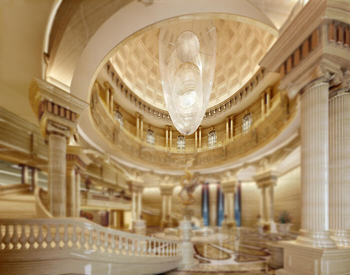 酒店金屬吊燈，一站式酒店藝術(shù)吊燈廠家直供